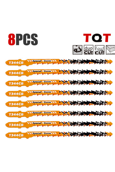 Choice شفرات منشار ترددي مزدوجة الجوانب T344Cb-Js-8Pcs بسمك 1.5 مم وطول 120 م...