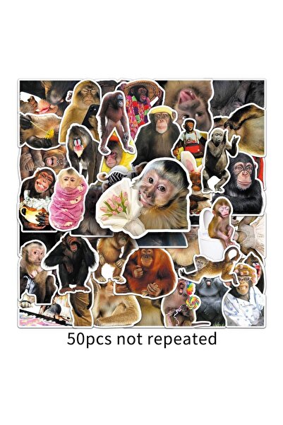 Choice 50Pcs 50Pcs Crazy Funny Monkey & Orangutan Doodle Stickers Waterproof ...