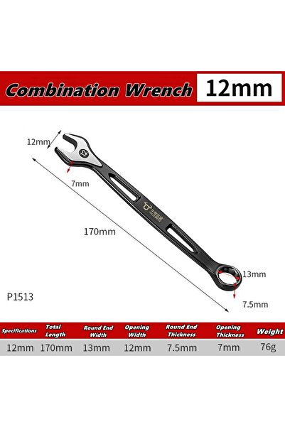 Choice8 12mm Dual-Use Plums Blossoms Open End Ratchets Wrenches 6mm-24mm Comb...