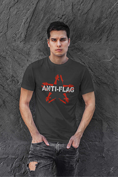 buzagi tasarım ürünleri Anti Flag Regular Fit Black Unisex T-Shirt