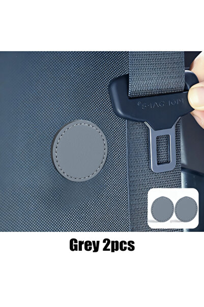 Choice1 grey 2pcs Magnetic Car Seat Belt Holder PU Leather SeatBelt Non-slip ...