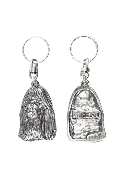 Art - Dog Shih Tzu - Pandantiv câine placat cu argint, decorațiune pentru gea...