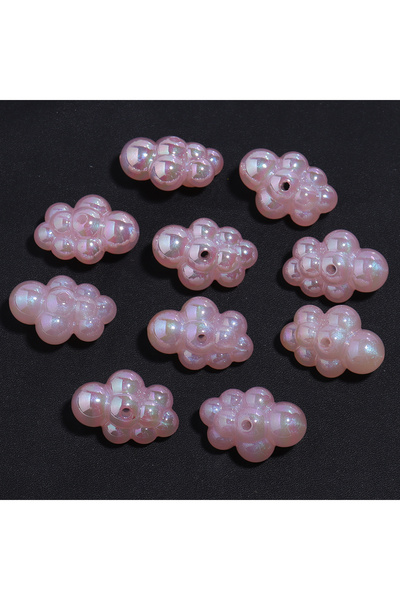 Choice5 Pink 10pcs/lot AB Color Clouds Acrylic Beads 33x22mm Colorful Cloud B...