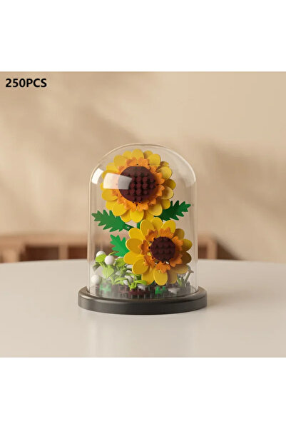 Choice1 with box 250PCS MOC Eternal Bouquet Rose Building Blocks Flower Build...
