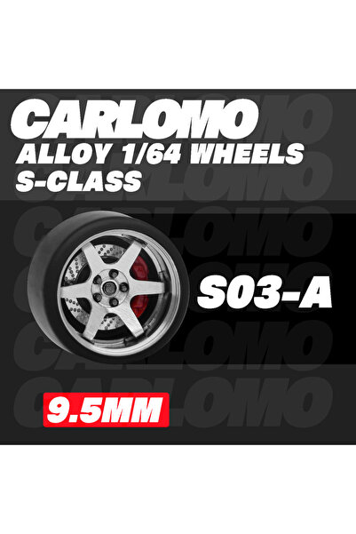 Choice29 S03-A Carlomo S-Class 1/64 Alloy Wheels Tires with Brake Disc Assemb...