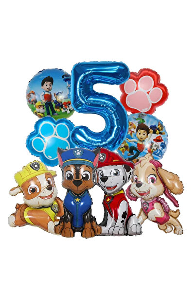 choice2 PAW PATROL 32inch Number 5 9pcs Cartoon Paw Patrol Dog Chase Balloon ...