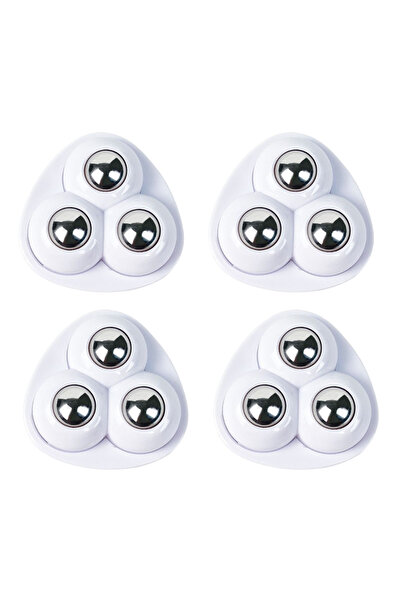 Choice4 White Style A Self Adhesive Paste Universal Wheel 360 Degree Free Rot...