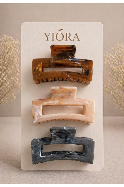 yiora Κούμπωμα με 3 μάνταλα, μεγάλου μεγέθους, Premium Acetate, Εισαγόμενο