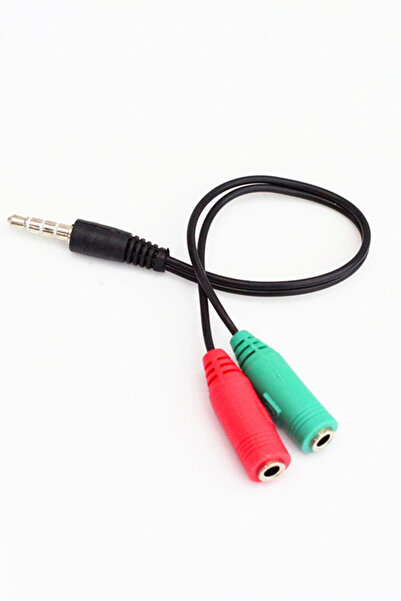 ThenTech Kulaklık Mikrofon Ayırıcı Y Kablo 3.5mm Jack Çoğaltıcı Laptop Telefon Uyumlu Dönüştürücü Aparat