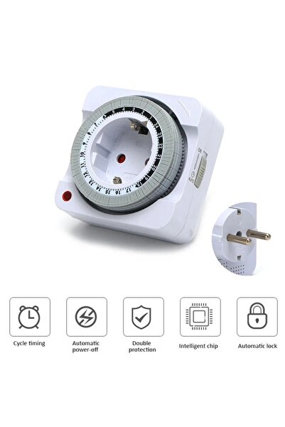 Choice EU plug 24 Hours Mechanical Timer Smart Countdown Auto Power-off Socke...