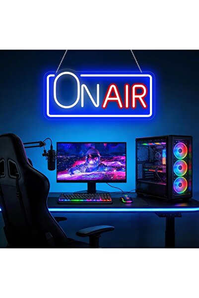 Slasa ON AIR LED Neon Sign 30x40 cm Multicolor Light 6mm Acrylic Base Studio ...