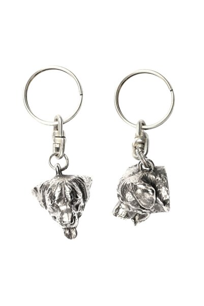 Art - Dog Rottweiler - Pandantiv câine placat cu argint, decorațiune pentru g...