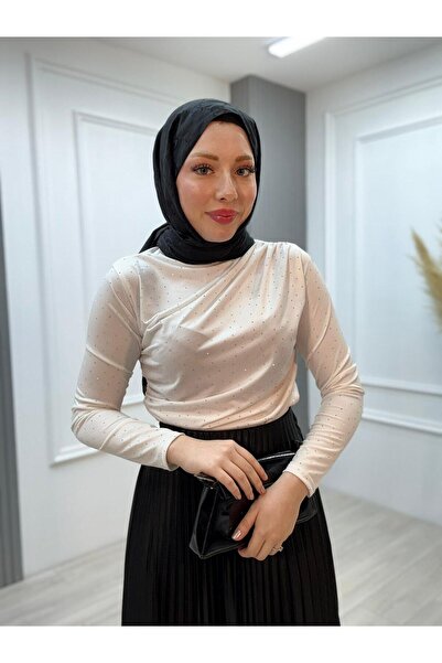 moda civinx Orjinal Taşlı Sandy Bluz