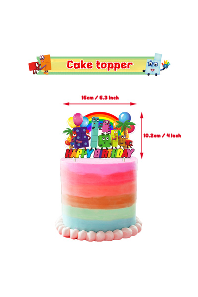 Choice14 1pcs cake topper Number Building Blocks Birthday Party Decorations C...