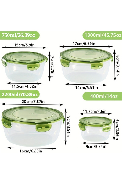Choice green 8-Piece Stackable Food Storage Containers Set BPA-Free Leakproof...