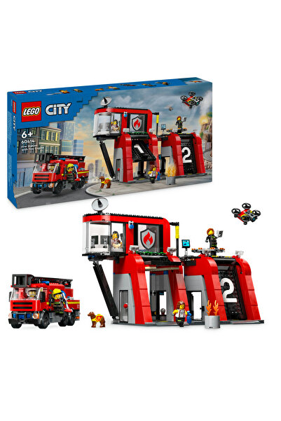 LEGO Centrul de pompieri City 60414 - Set de construcție pentru copii de la 6...