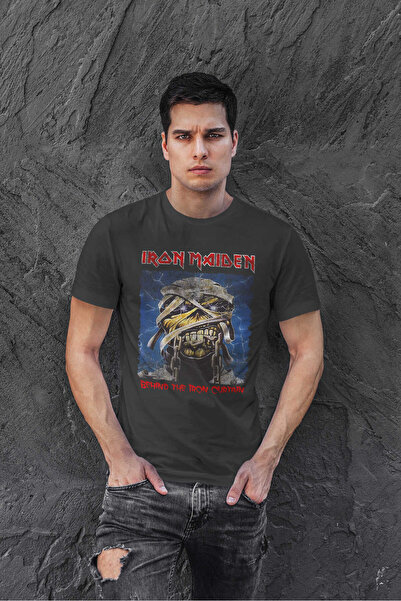 buzagi tasarım ürünleri تي شيرت Iron Maiden Regular Mold باللون الأسود للجنسين