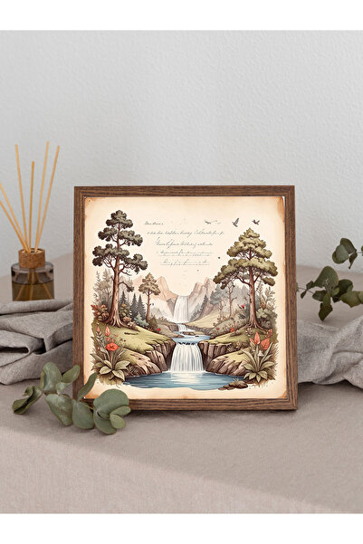 woodsia Τετράγωνος πίνακας με ξύλινο πλαίσιο KR_232