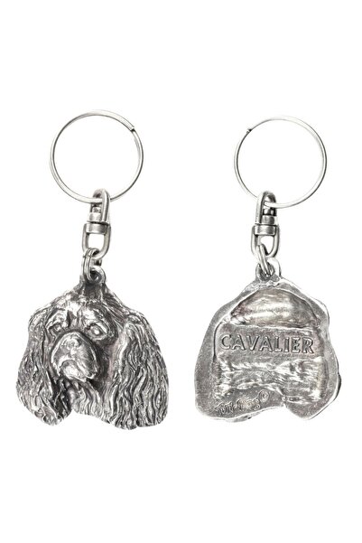 Art - Dog Cavalier King Charles Spaniel I - Pandantiv câine placat cu argint,...