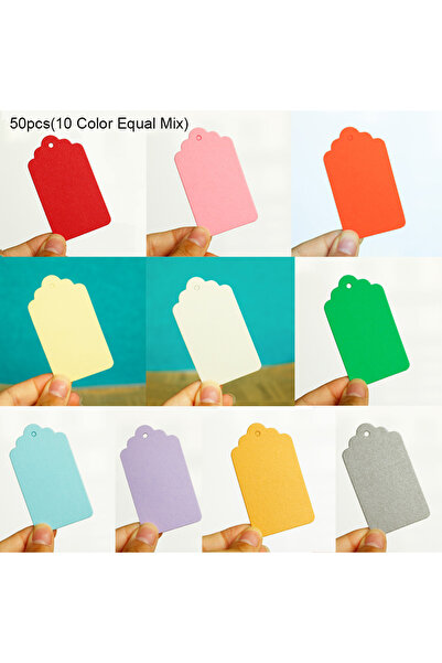 Choice6 50pcs mix 50pcs Blank Gift Tags Colorful Hang Tags Price Tags Wedding...