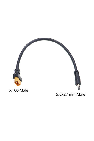 Choice6 كابل طاقة XT60 M-M DC5521 YuXi XT60 ذكر وأنثى إلى موصل DC 5.5 2.1 2.5...