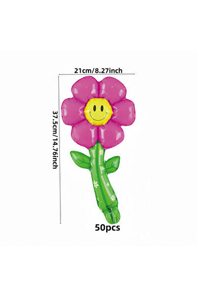 Choice Other Other (50pcs)HD-HS 50pcs Red Cute Flower Aluminum Foil Balloons ...