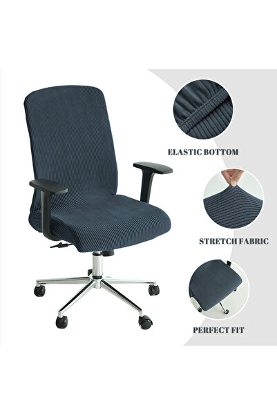 Choice3 A1 Office ChairCover 1PC Jacquard Stretch Office Chair Cover Anti-dir...