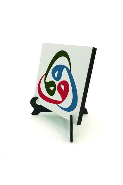 Sadrazam لوحة مكتبية من MDF مطبوع عليها حرف الفاف ثلاثي الأبعاد 10x10 KH-183