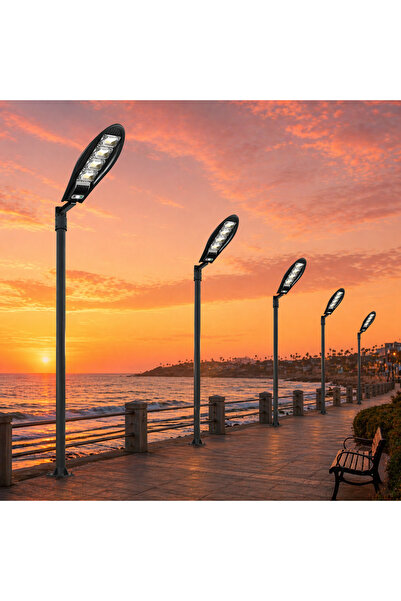 OEM ΣΕΤ 5x Φωτιστικό Δρόμου 1200W, Ηλιακή Φόρτιση (V08)