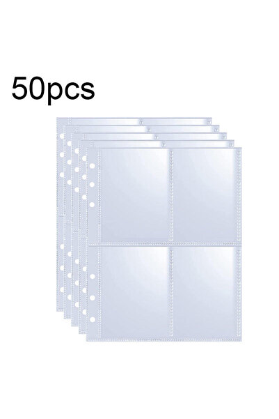 Choice 50 قطعة من حاملات بطاقات الصور بحجم A5، 100/200 جيب، تصميم أحادي الجان...