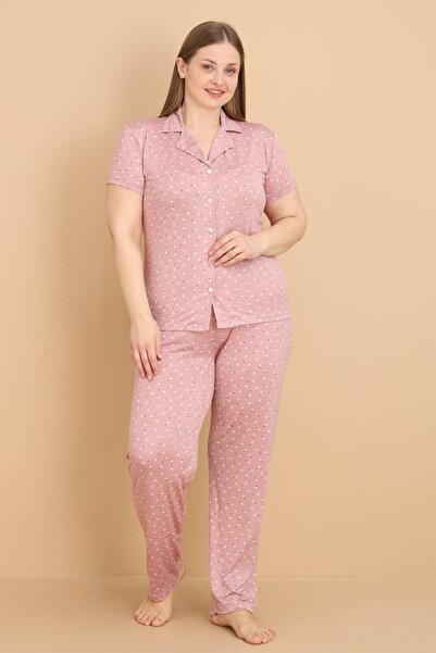 Wordex Mirano 2852 Tiny Heart Milan Υφασμάτινο Σετ Πιτζάμες Γυναικείο με Κοντ...