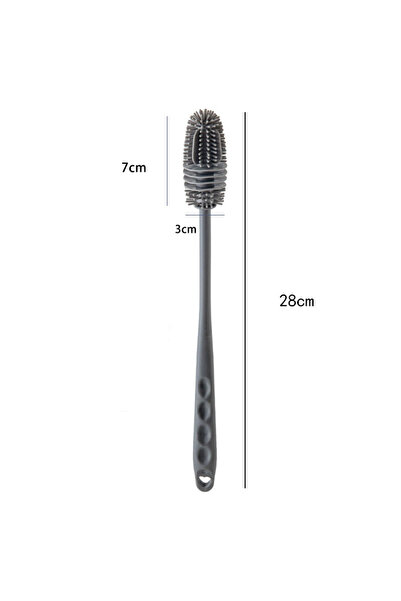 Choice Light Grey 28cm Bottle Cup Brush Scrubber Glass Cleaner Kitchen Cleani...