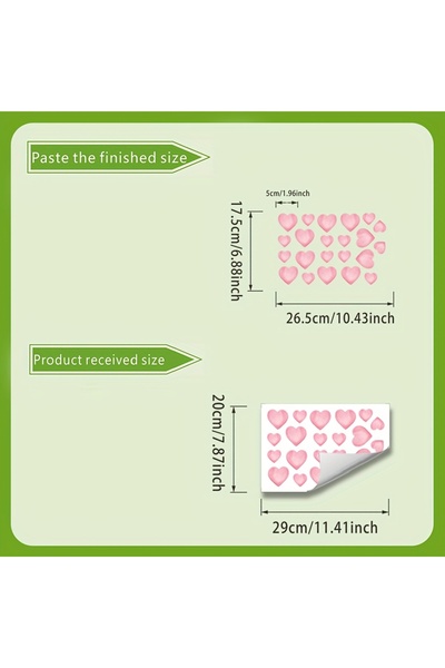 Choice 20x30cm Beige Pink Love Luminous Wall Stickers Glow in The Dark Love H...