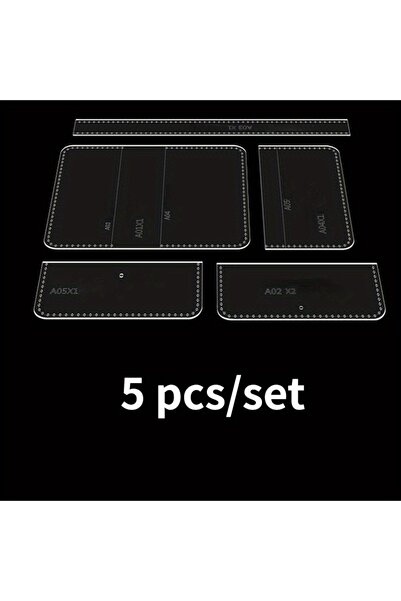 Choice Clear 5Pcs/Set Transparent Acrylic Wallet & Card Bag Template DIY Leat...