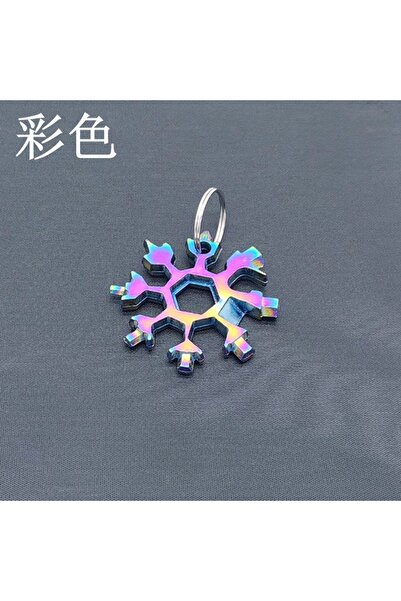 Choice Dazzling Colors 18-In-1 Stainless Steel Snowflake Multi-Tool Keychain ...