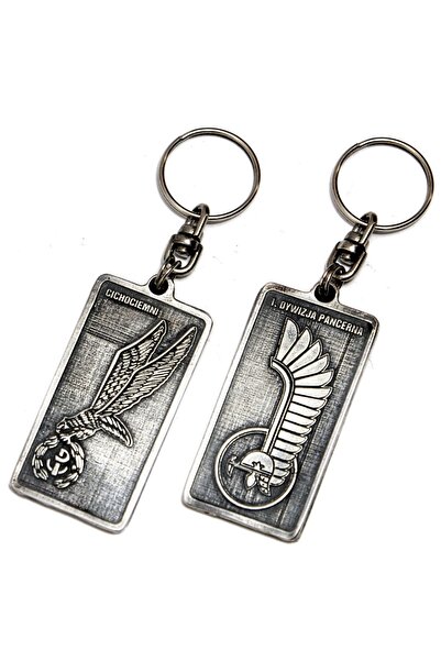 Art - Dog Silent Unseen - Silver-plated key ring, purse decoration, backpack ...