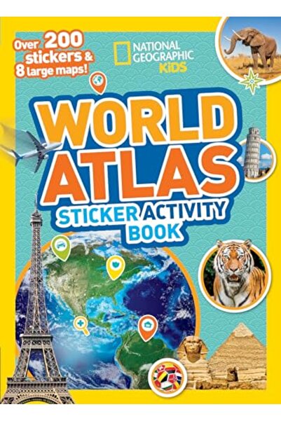 National Geographic Kids كتاب أنشطة ملصقات أطلس العالم