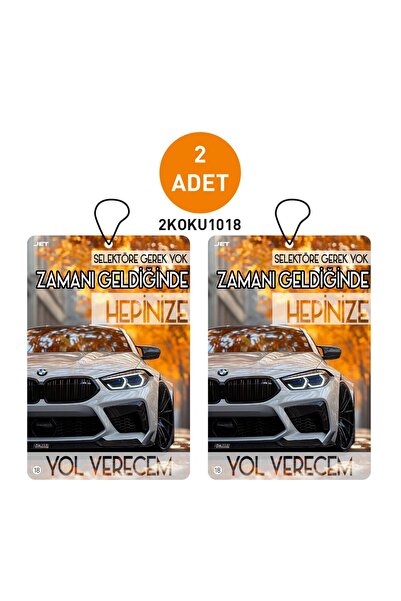 JR Jetreklam 2'li Set Özel Araç ve Yazı Tasarımlı Dekoratif Askılı Oto Kokusu...