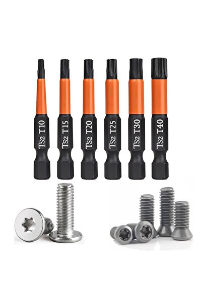 Choice 6pcs 6-piece star screwdriver bit set, 1/4" hex shank screwdriver, 2" ...