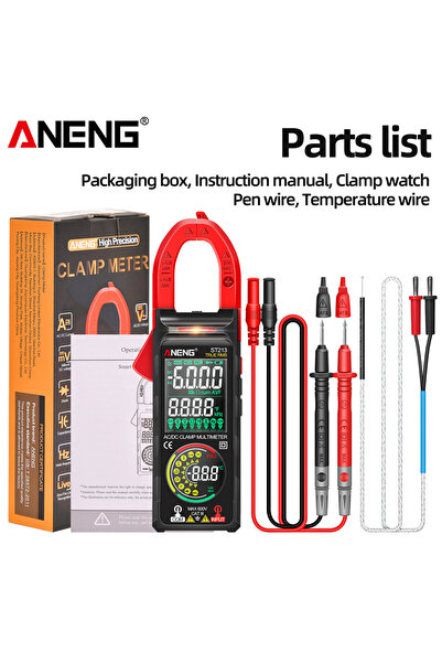 Choice3 ANENG Red Digital Clamp Meter ANENG DC/AC Current 6000 Counts 400A Am...