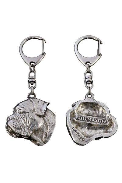 Art - Dog Bullmastiff - Breloc placat cu argint cu câine, decorațiune pentru ...