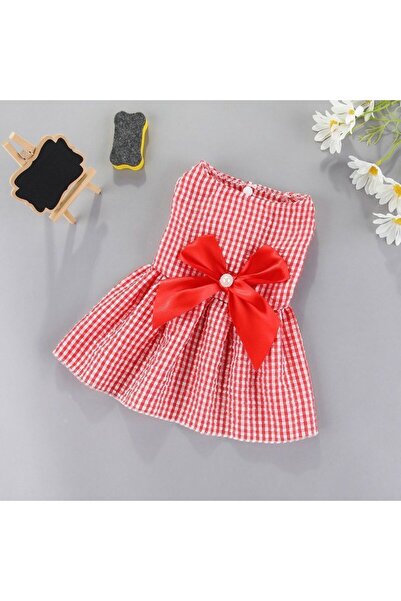 Choice19 M Red 1pc Pet Supplies Small Dog Flower Princess Dress Kitty Teddy N...