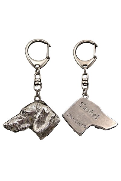Art - Dog Dachshund I - Silver-plated key ring with dog, handbag decoration, ...