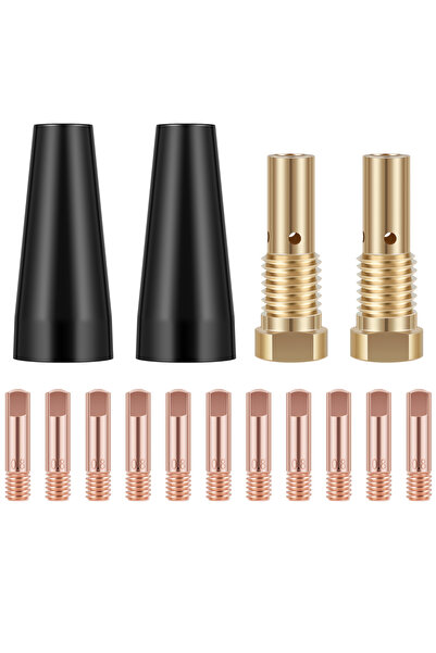 Choice1 0.8mm specification 15Pcs MIG Welding Kit Flux Core Gasless Nozzle 0....