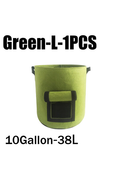 Choice10 Green-L-1PC 3Styles Felt plant grow bags nonwoven fabric garden pota...