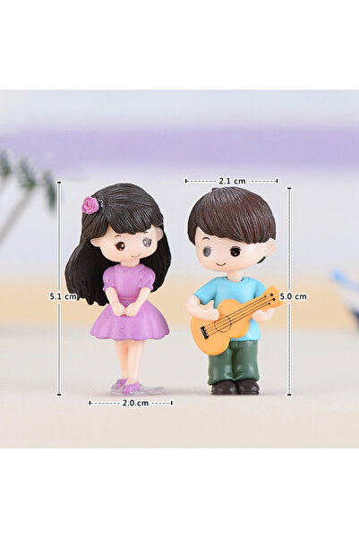 Choice43 Guitar Purple Boy Girl Dating Miniatures Figurines Couple Lover Cute...