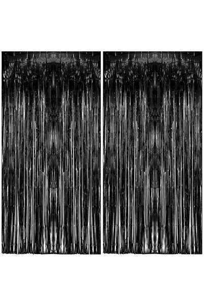 choice2 1m wide and 2m long Black 2Packs 1x2m Red Black Foil Curtain Backdrop...