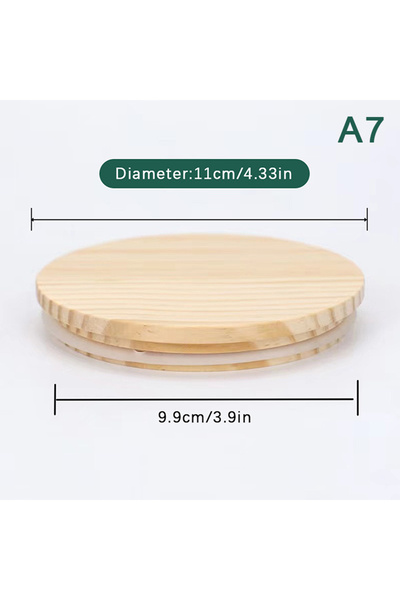 Choice7 A7 Wooden Lids Silica Gel Circle Seal Up Cover Pine Wood Cover Flower...