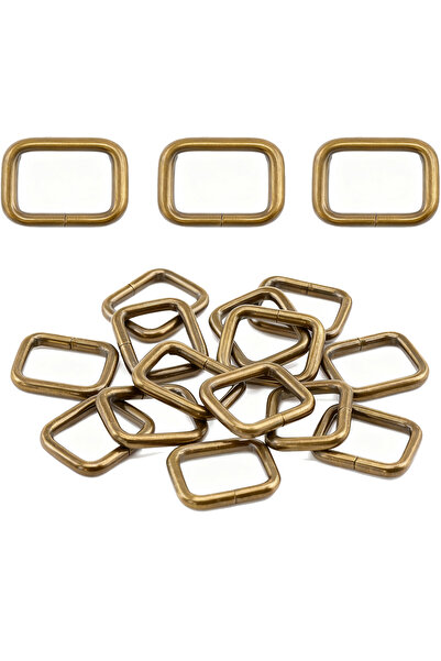 Choice7 25MM-10PCS Antique Brass 10PCS Metal Rectangle Ring Buckles, Square S...