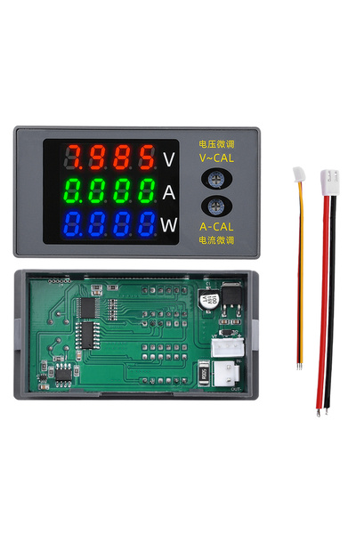 Choice1 Red Green Blue DC730 Four-Digit Digital Voltmeter, Ammeter and Power ...